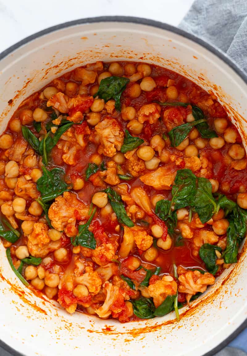 Roasted Cauliflower and Chickpea Stew.