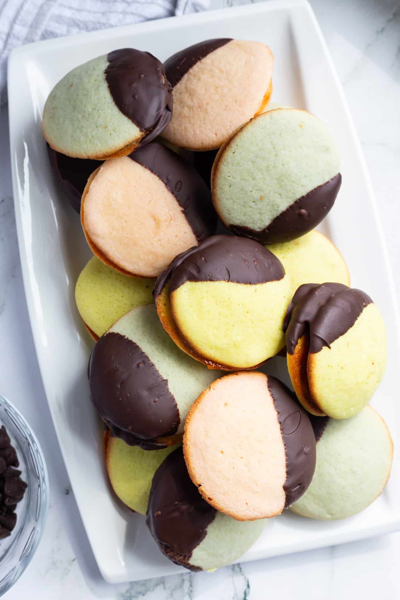 Italian Rainbow Sandwich Cookies.