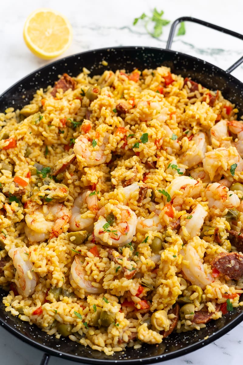 Shrimp and Chorizo Paella.