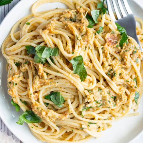 Artichoke and Sun-Dried Tomato Pasta.