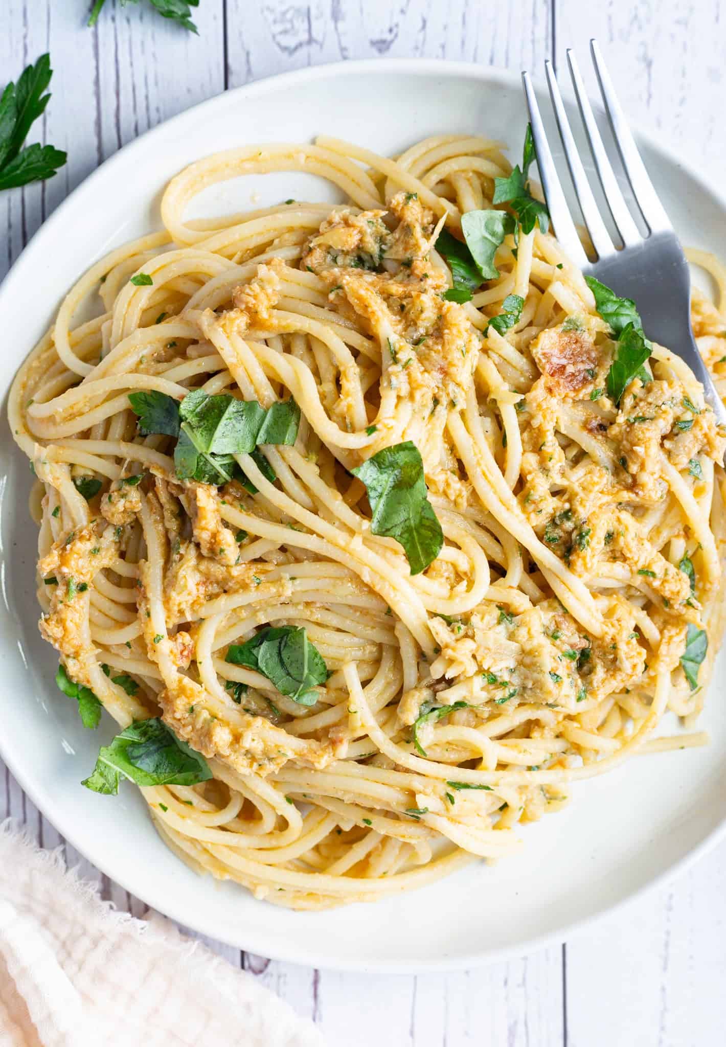 Artichoke and Sun-Dried Tomato Pasta.