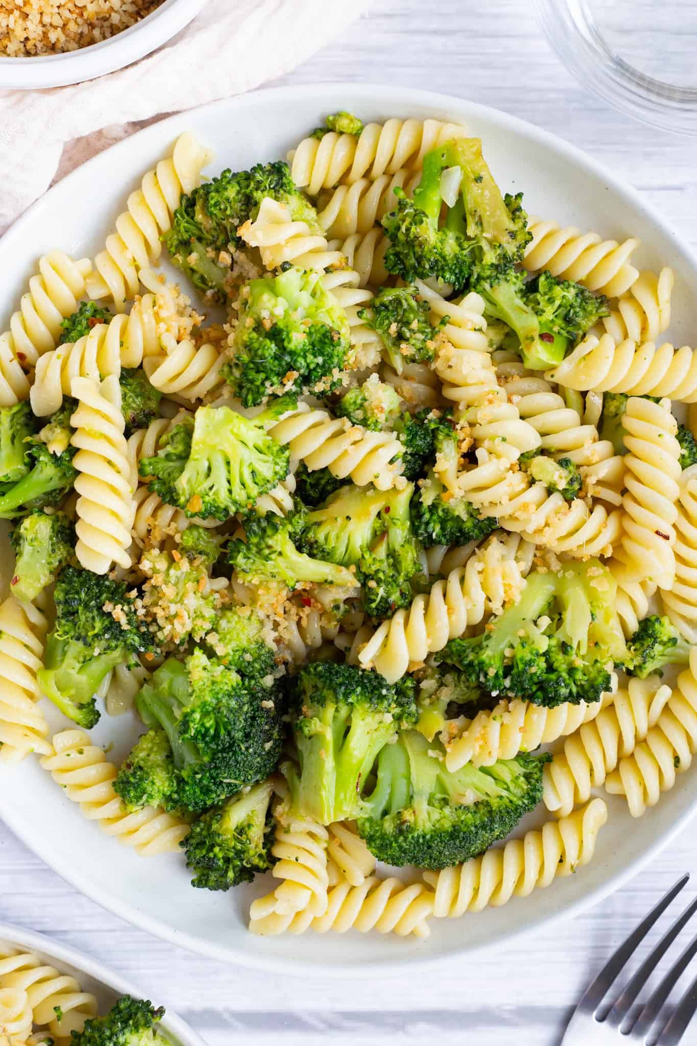 Pasta with Broccoli and Anchovy Breadcrumbs.