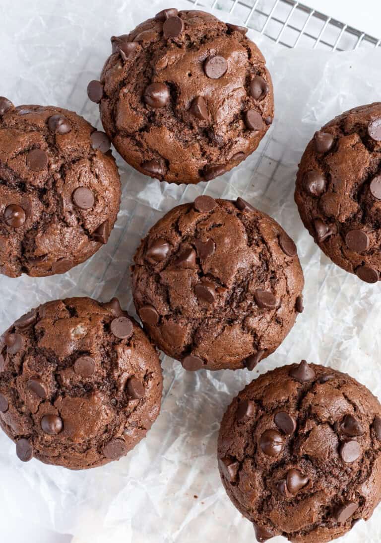 Double chocolate chip muffins.