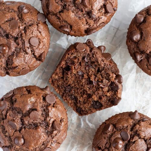 Double chocolate chip muffins.