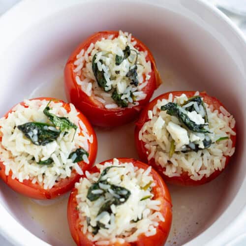 Stuffed Tomatoes with Rice.