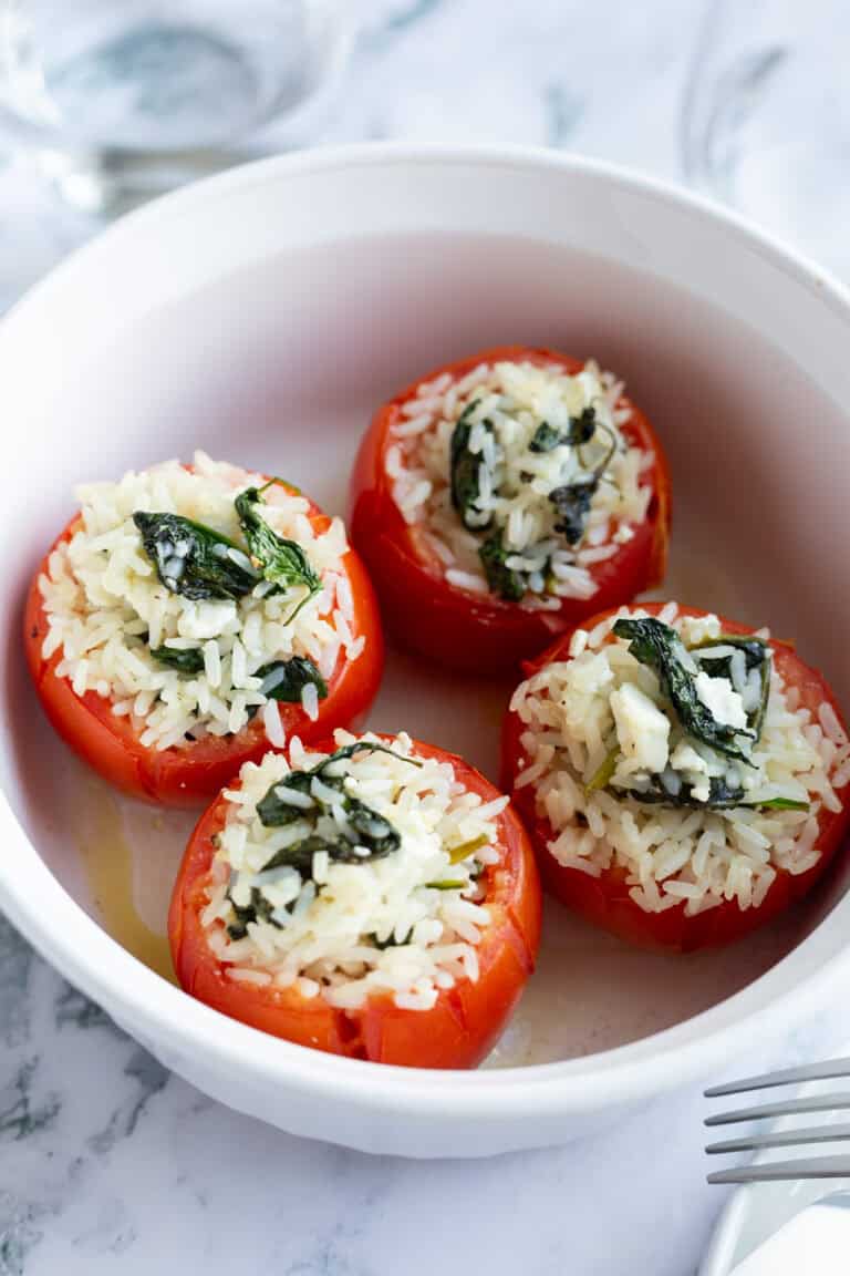 Stuffed Tomatoes with Rice.