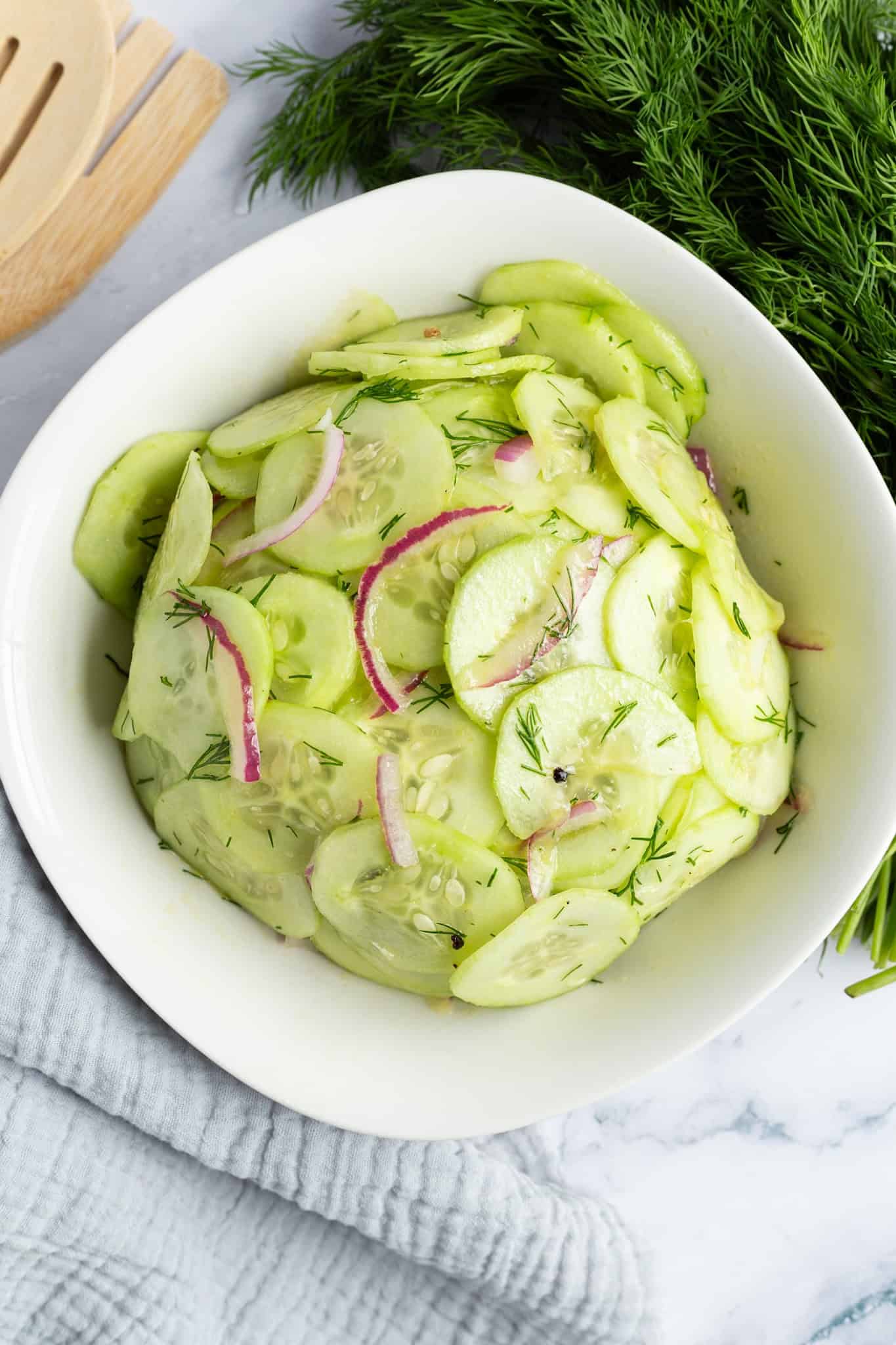 Vegan Cucumber Salad.