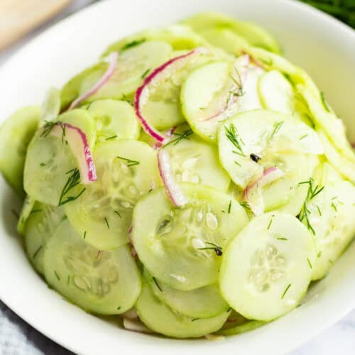 Vegan Cucumber Salad.