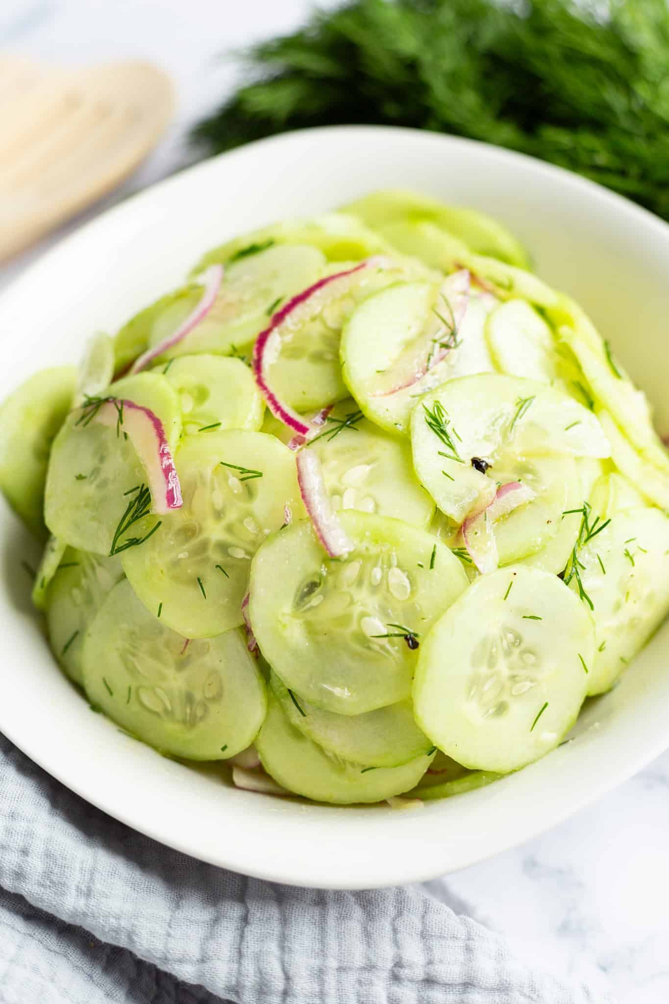 Vegan Cucumber Salad.